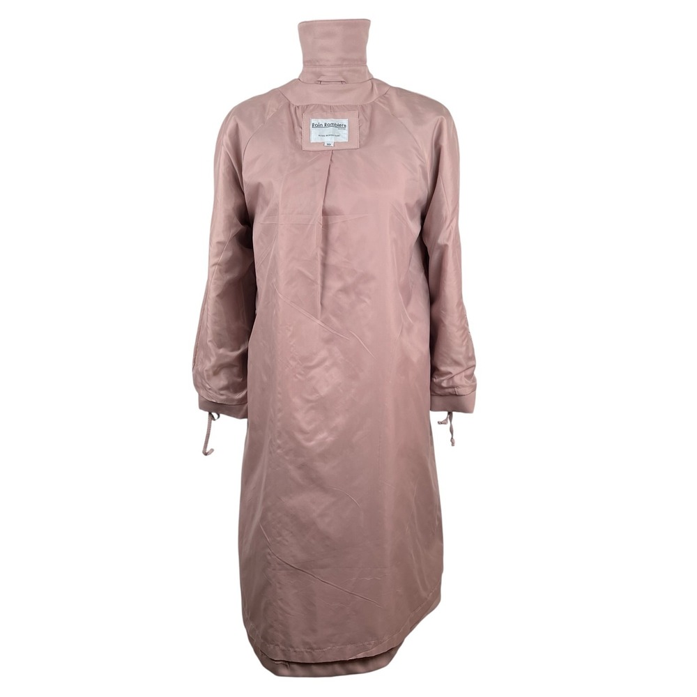 Rain Ramblers Women's Rain Coat Size 10 Mauve Long Button Front Vintage Retro - Picture 9 of 13
